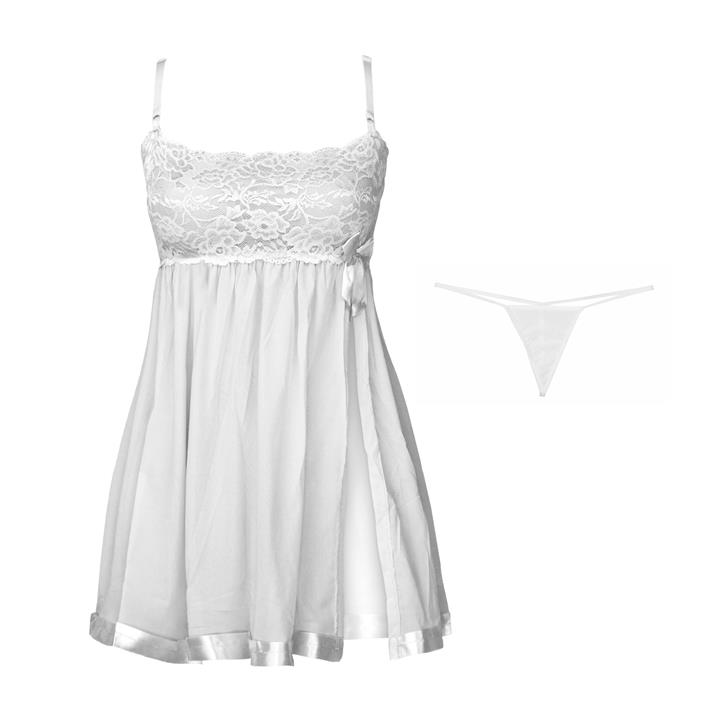 لباس خواب زنانه مدل PRINCESS رنگ سفید